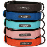 Personalized Dog Collar Leather Pet