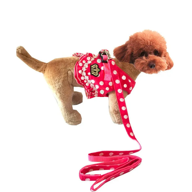 Luxury Dot Design Pet Dogs Chest Harness luxury