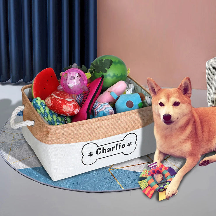 Personalized Dog Toy Basket Free