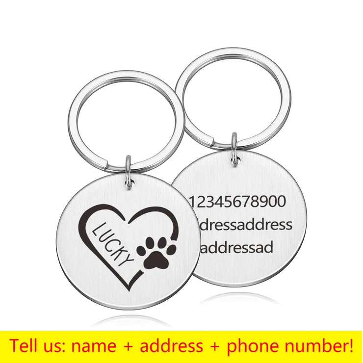 Personalized Pet Cat Dog ID Tag Collar