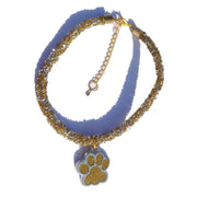 Luxury Crystal Cat luxury Collar Paw Pendant Party