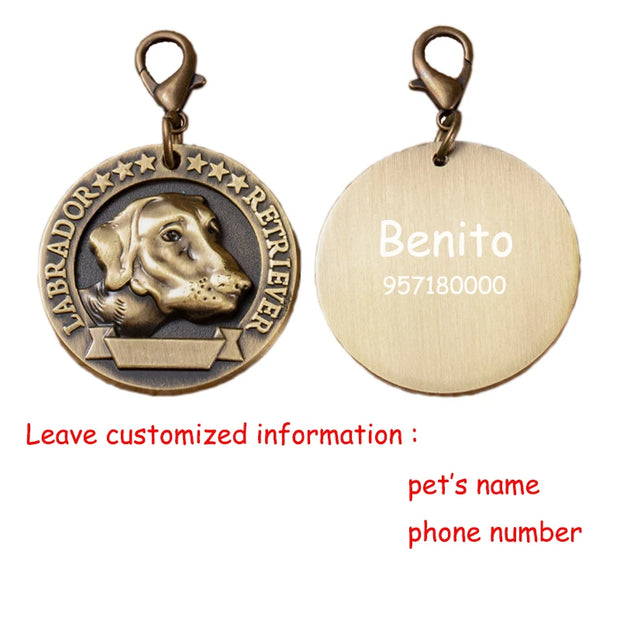 Personalized Pet Dog ID Tag Collar