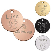 Personalized Pet Cute Dog Name Engraved ID