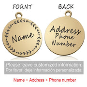 Custom Personalized Cat Dog ID Circle