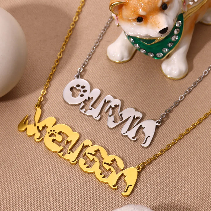 Personalized Pet Cat Dog Font Name