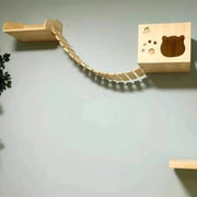 Wooden Cat Climbing Frame Luxury Wall Space Cat Wall