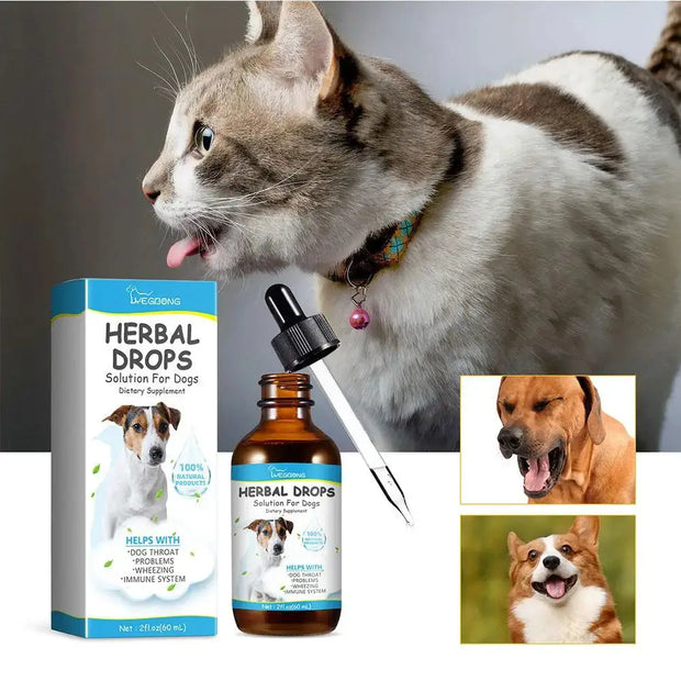 60ml Herbal Pet wellness Cough Drop Relieve Discomfort Throat