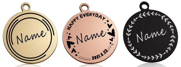 Custom Personalized Cat Dog ID Circle