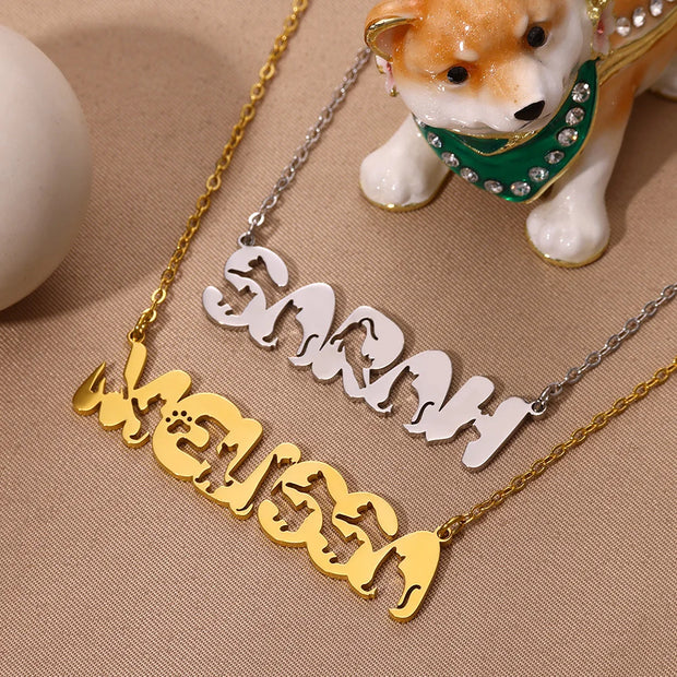 Personalized Pet Cat Dog Font Name