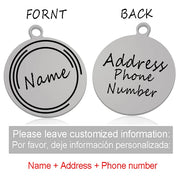 Custom Personalized Cat Dog ID Circle