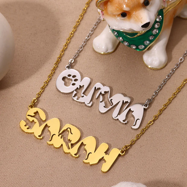 Personalized Pet Cat Dog Font Name