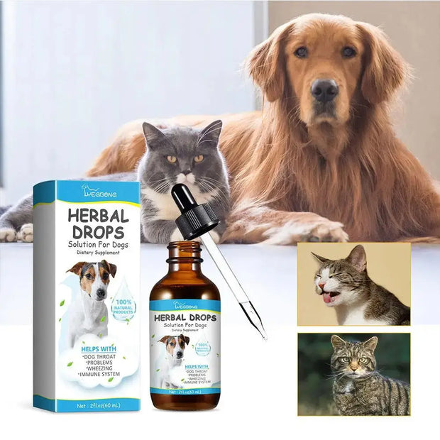 60ml Herbal Pet wellness Cough Drop Relieve Discomfort Throat