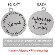 Custom Personalized Cat Dog ID Circle