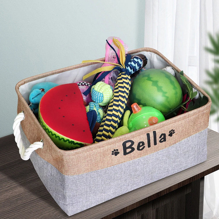 Personalized Dog Toy Basket Free