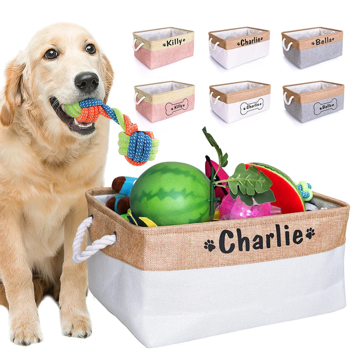 Personalized Dog Toy Basket Free