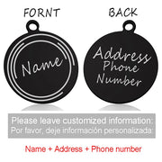 Custom Personalized Cat Dog ID Circle