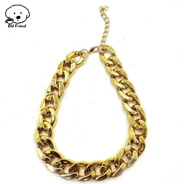 Luxury Dog Collar Gold Pet Necklace Dog Chain