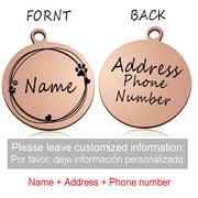 Custom Personalized Cat Dog ID Circle