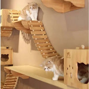 Wooden Cat Climbing Frame Luxury Wall Space Cat Wall