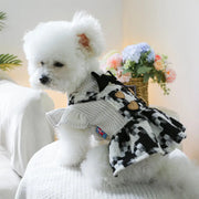 Pet Plaid Bow Montage Two-piece Dress Dog luxury