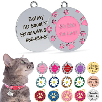 Personalized Dog Cat ID Tag Collar