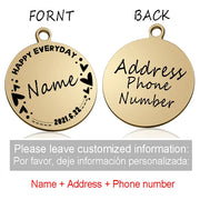 Custom Personalized Cat Dog ID Circle