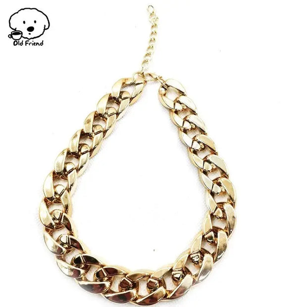 Luxury Dog Collar Gold Pet Necklace Dog Chain