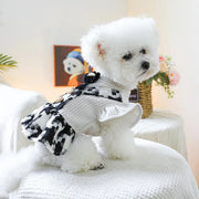 Pet Plaid Bow Montage Two-piece Dress Dog luxury