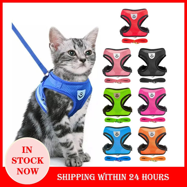 Cat Harness Adjustable Vest Walking Traction  gadget