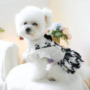 Pet Plaid Bow Montage Two-piece Dress Dog luxury