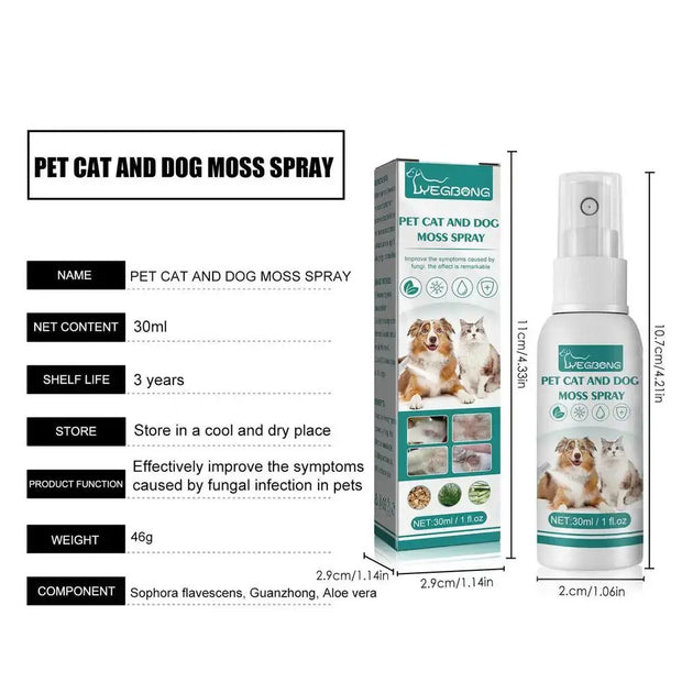 Cat wellness and Dog Skin Problems Pet Moss Spray