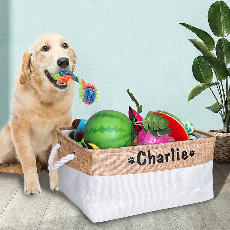 Personalized Dog Toy Basket Free