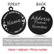 Custom Personalized Cat Dog ID Circle