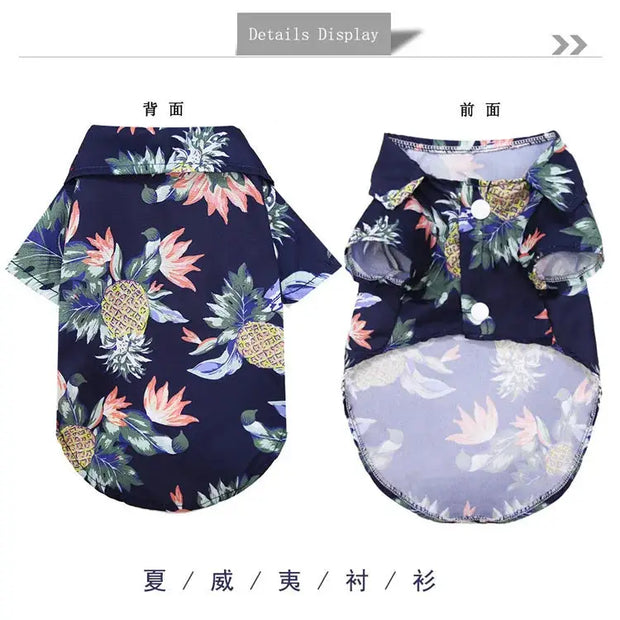 Hawaiian Beach Style Dog T-Shirts Thin Breathable  gadget